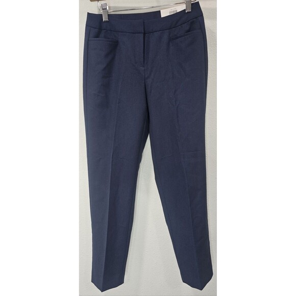 INC International Concepts Womens Mid Rise L-Pocket Straight Pants 2PS Blue NWT - Picture 1 of 15